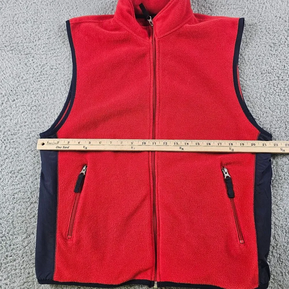 Vintage Gap Vest Mens Large Red Fleece Full Zip Pockets 90s VTG Casual Outdoor